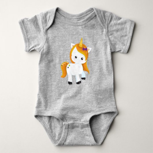 Halloween Unicorn, Magic Unicorn, Cute Unicorn Romper (Voorkant)