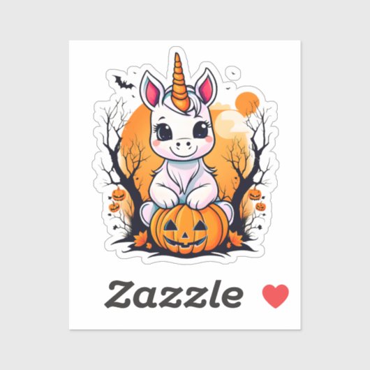 Halloween Unicorn Sticker (Vel)