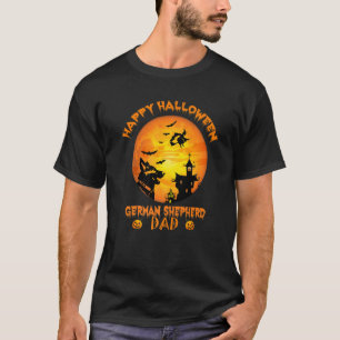 Halloween vader kleding Duitse herder vader Gelukk T-shirt