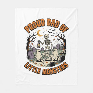 Halloween Vader Kleine Monsters Nacht Fleece Deken