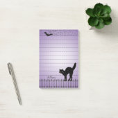 Halloween Vakantie Silhouetten Zwarte Kat Paarse B Post-it® Notes (Kantoor)