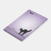 Halloween Vakantie Silhouetten Zwarte Kat Paarse B Post-it® Notes (Schuin)