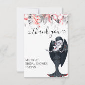 Halloween Vampier dank je Bruidsmeisjesfeest Bedankkaart (Voorkant)