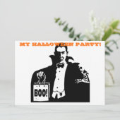 Halloween Vampier Uitnodigen Kaart (Staand voorkant)