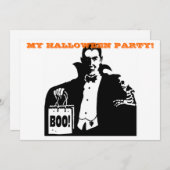 Halloween Vampier Uitnodigen Kaart (Voorkant / Achterkant)