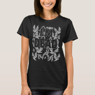 Halloween Vampier Vleermuizen Kostuum IM Dead Goth T-shirt