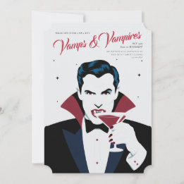 Halloween Vampiers & Vampieren Aangepaste Uitnodig Kaart