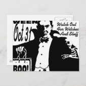 Halloween Vampire Briefkaart (Voorkant / Achterkant)