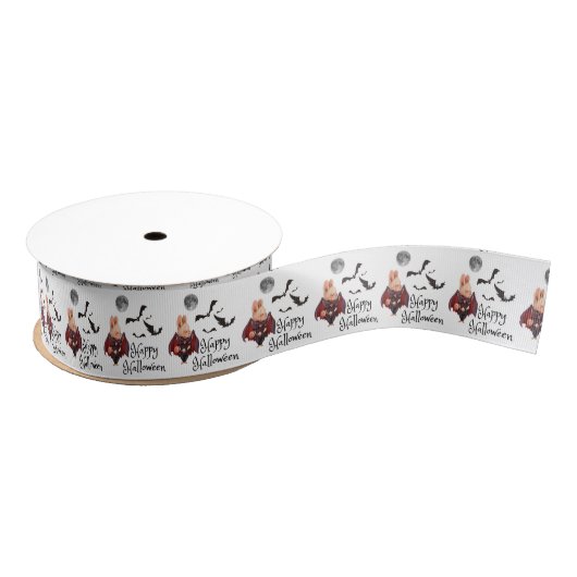 Halloween Vampire Bunny Ribbon Grosgrain Lint (Spoel)