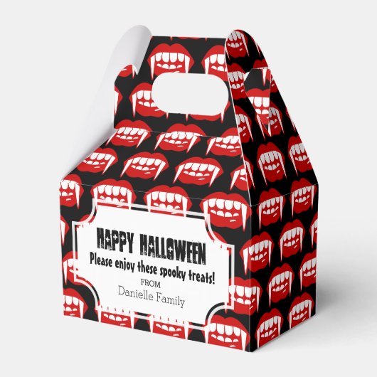 Halloween Vampire Fangs Trick or treat Gift Box Bedankdoosjes (Voorkant Zijde)