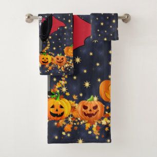 Halloween Vampire Ghost Pumpkins Personaliseren Bad Handdoek