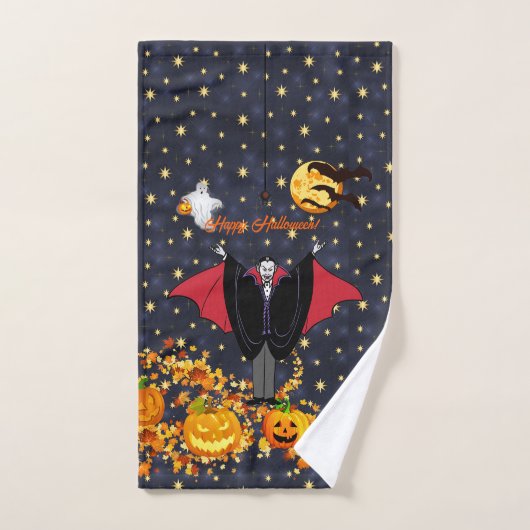 Halloween Vampire Ghost Pumpkins Personaliseren Bad Handdoek (Handdoek)