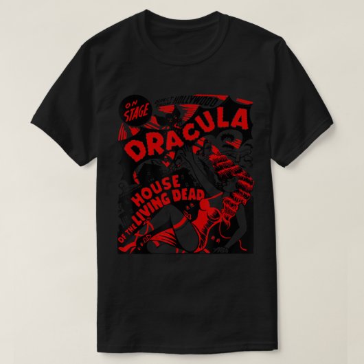 Halloween Vampire Horror Movie Dracula Liv T-shirt (Design voorkant)