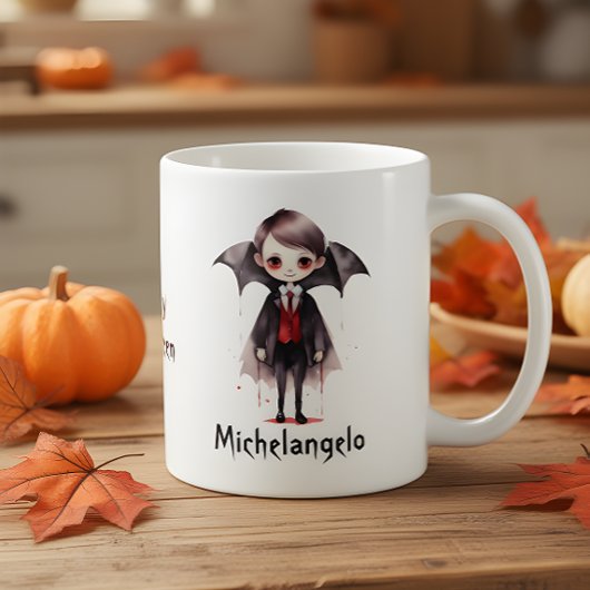 Halloween Vampire Kind Personaliseren Koffiemok