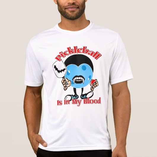 Halloween Vampire - Pickleball zit in mijn bloed T-shirt (Voorkant)