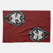 Halloween Vampire Towel Cool Halloween Tea Towels Theedoek (Horizontaal)