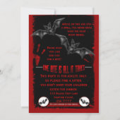 Halloween Vampires fête Bloody Party Invitation (Dos)