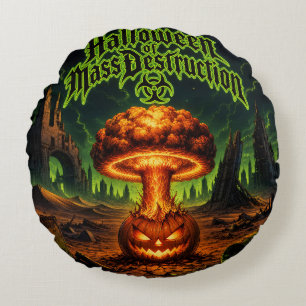 Halloween van Massavernietiging Radioactieve Pompo Rond Kussen