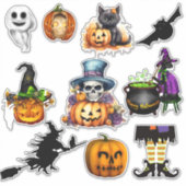 Halloween Variety Custom-Cut Vinyl Stickers (Voorkant)