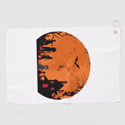 Halloween-vector Golfhanddoek (Horizontaal)