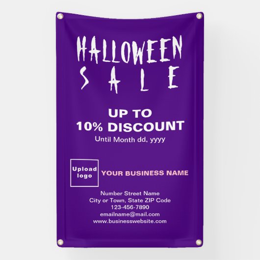Halloween Vente Remise Entreprise Purple Bannière (Verticale)