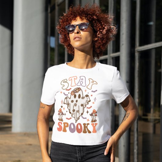 HALLOWEEN VERBLIJF SPOOKY GROOVY GHOST T-SHIRT