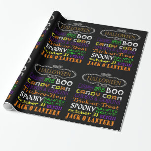 Halloween-Verdragen en -rechten Cadeaupapier