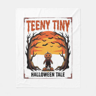 Halloween-verhaal Teeny Tiny Spooky Vintage Scene_ Fleece Deken
