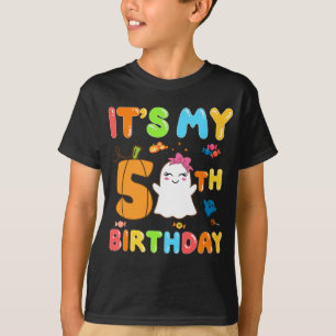 Halloween Verjaardag 5e Verjaardag Het is mijn 5e  T-shirt