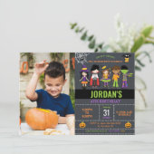 Halloween Verjaardag Kinder Kostuumfeest Kaart (Staand voorkant)