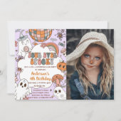 Halloween Verjaardag Leuke Ghouls 4e Verjaardagsfe Kaart (Voorkant)