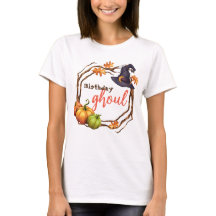 Halloween Verjaardag Meisje Herfst Tshirt 