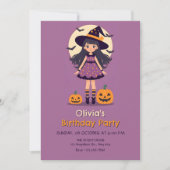 Halloween verjaardag meisje kaart (Voorkant)