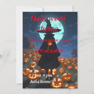 Halloween verjaardag uitnodiging