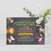 Halloween Verjaardag Uitnodiging Kostuum Party (Staand voorkant)