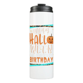 Halloween verjaardagscadeau Shirt, Halloween Verja Thermosbeker