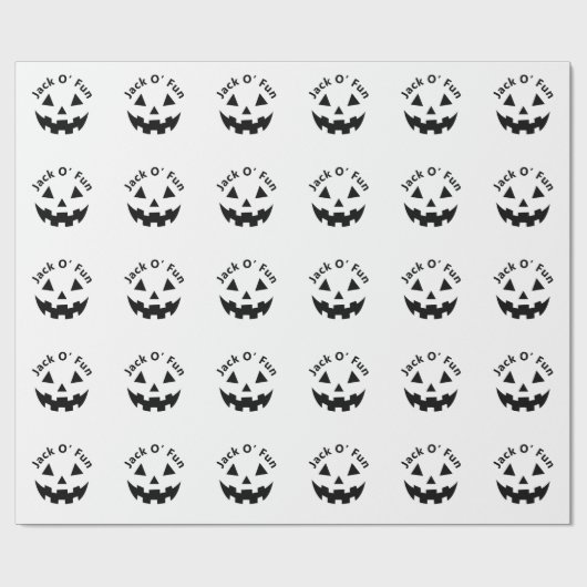 Halloween verjaardagsfeest | Jack O’ Fun Pumpkin Cadeaupapier (Vlak)