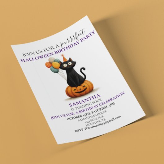 Halloween verjaardagsfeest Kinder zwarte kat