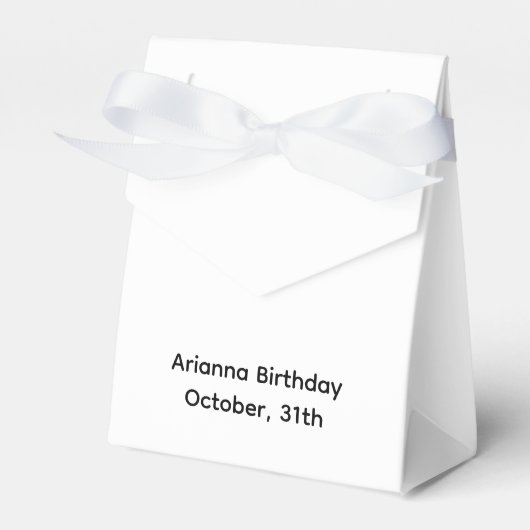 Halloween verjaardagsfeest | Minimaal pompoenontwe Bedankdoosjes (Voorkant Zijde)