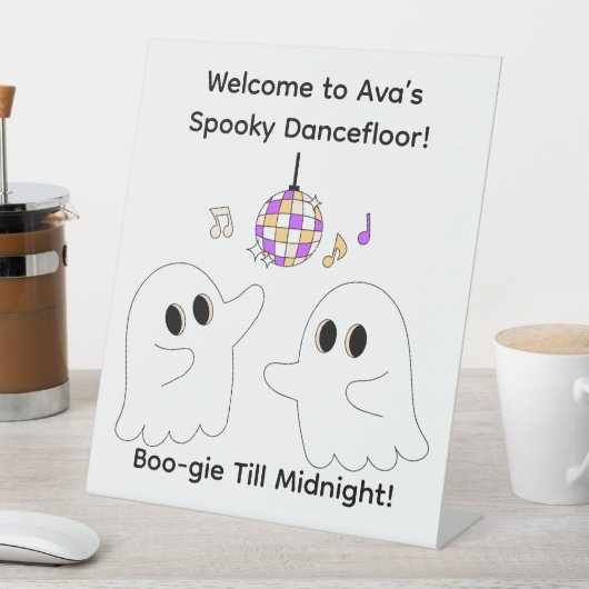 Halloween verjaardagsfeest | Spooky Dancefloor Gho Reclamebord Met Voetstuk (Insitu)