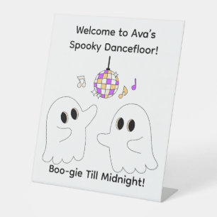 Halloween verjaardagsfeest Spooky Dancefloor Gho Reclamebord Met Voetstuk
