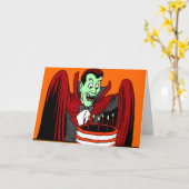 Halloween verjaardagsgroeten kaart (Gele Bloem)