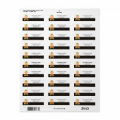 Halloween verjaardagskostuum etiket (Full Sheet)