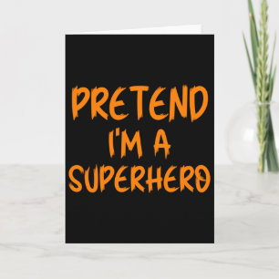 Halloween Verkleed Als Superheld Kostuum Lazy Supe Kaart