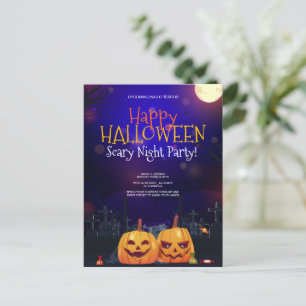 Halloween verkleedfeest, Halloween Nacht Terror Briefkaart
