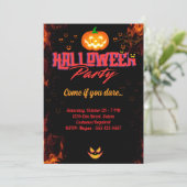 "Halloween Verkleedfeest Kaart (Staand voorkant)