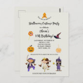 Halloween verkleedfeestje voor kinderen briefkaart (Voorkant / Achterkant)