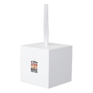 Halloween verpleegkundig specialist bezem gebroken kubus ornament