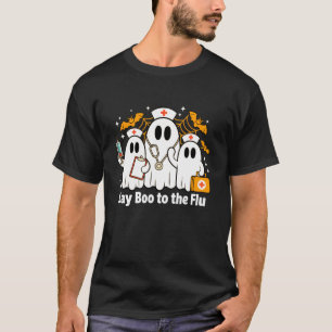 Halloween Verpleegster Boe Grappige Geesten Zeg Bo T-shirt