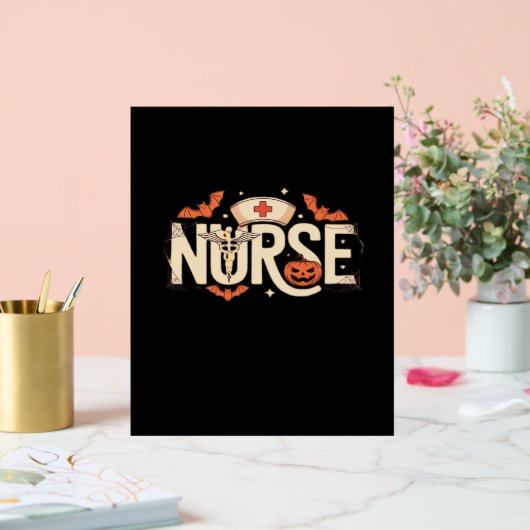 Halloween verpleegster Classic T-Shirt Acryl Bord (Huwelijk)